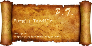 Purgly Teréz névjegykártya